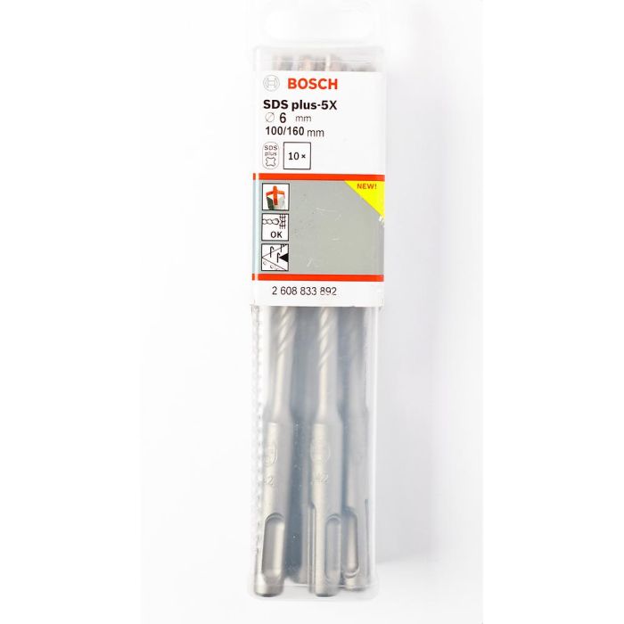 Набор буров SDS-plus-5X Bosch 6x160мм 10шт (892)