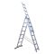 Лестница алюминиевая STAIRS трехсекционная 3x8 ступеней (AL308)