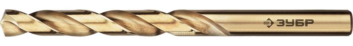 ЗУБР Кобальт, 10.2 х 133 мм, сталь Р6М5К5, класс А, сверло по металлу, Профессионал (29626-10.2)