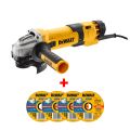 Машина шлифовальная угловая DeWalt DWE4257D4 + 4 диска Машина шлифовальная угловая DeWalt DWE4257D4 + 4 диска