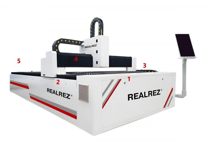 Оптоволоконный лазерный станок для резки металла REALREZ OFL 6000 Вт