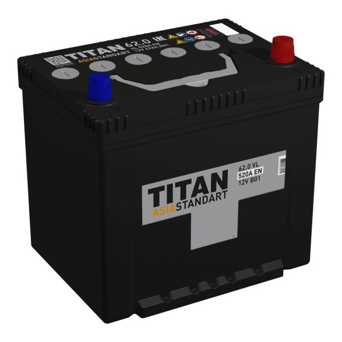 Аккумулятор TITAN ASIA STANDART 6СТ-62.0 VL B01