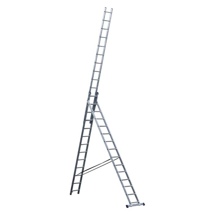 Лестница алюминиевая STAIRS трехсекционная 3x14 ступеней (AL314)