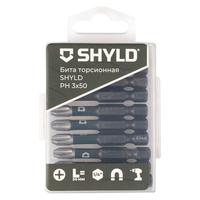 Бита SHYLD PH3х50мм ударная 10шт (10340)
