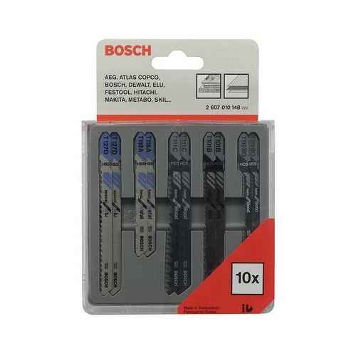 Набор пилок для лобзика универсальные Bosch 10шт (148)