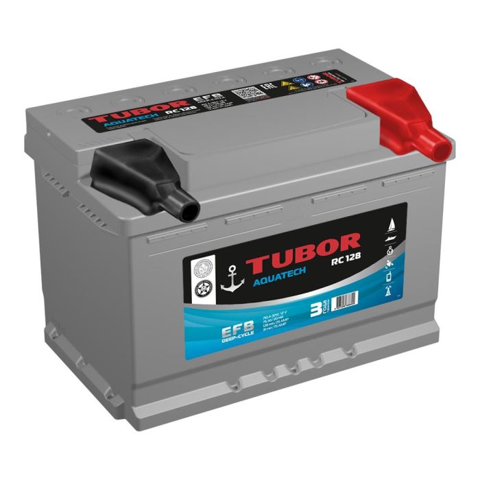 Аккумулятор TUBOR AQUATECH 6СТ-75.0 VL