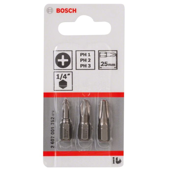 Набор бит Bosch 3шт (752)