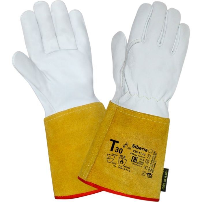 Краги 2Hands Siberia КРС/швы Kevlar овечья кожа/спилок Т30-11-ru 11,5