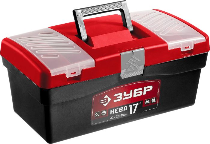 ЗУБР НЕВА-17, 420 х 220 х 180 мм, (17_), пластиковый ящик для инструментов (38323-17)