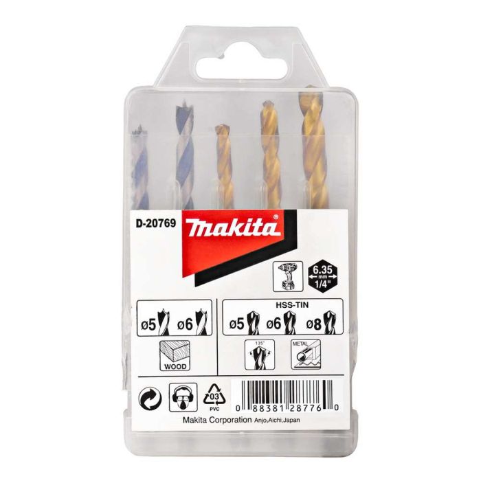 Аккумуляторная дрель-шуруповерт Makita DDF453SYE+набор сверл D-20769+очки PGW-180110/CLEAR+перчатки PGH-160350-L