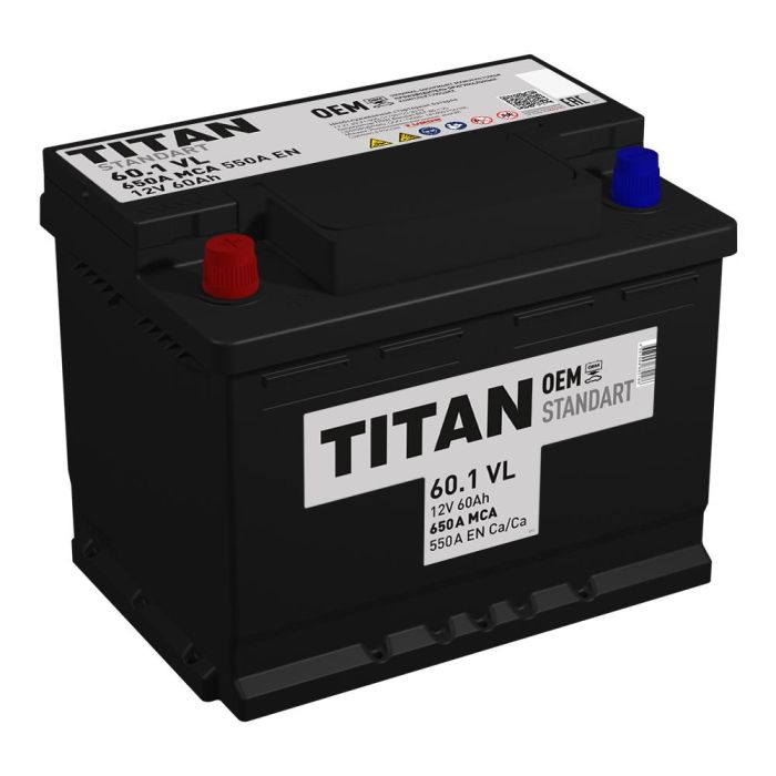Аккумулятор TITAN STANDART 6CT-60.1 VL