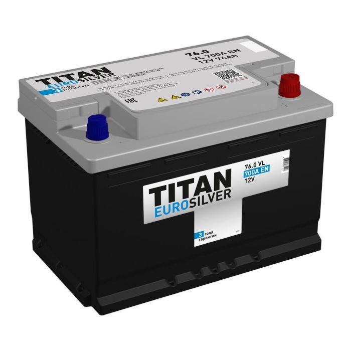 Аккумулятор TITAN EUROSILVER 6CT-76.0 VL