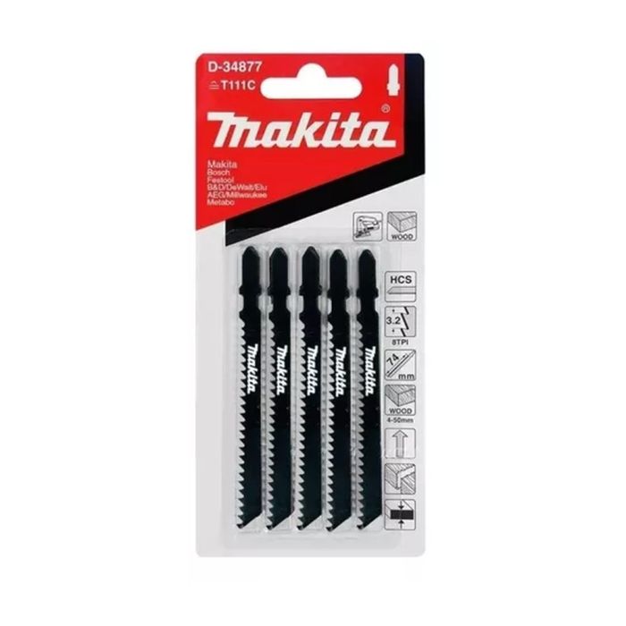 Пилки для лобзика Makita по дереву T111C 5шт (D-34877)