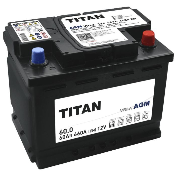 Аккумулятор TITAN AGM 6СТ-60.0 VRLA