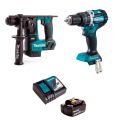 Набор аккумуляторных инструментов Makita DLX2278 (Перфоратор DHR171 + Шуруповерт DHP484) Набор аккумуляторных инструментов Makita DLX2278 (Перфоратор DHR171 + Шуруповерт DHP484)