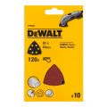 Лист шлифовальный для МФИ DeWalt DT3093 дельта перфорированный 93мм 120G 10шт Лист шлифовальный для МФИ DeWalt DT3093 дельта перфорированный 93мм 120G 10шт
