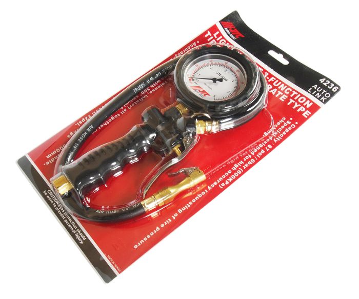 Манометр шинный 3-х функциональный 90PSI (6 бар) JTC