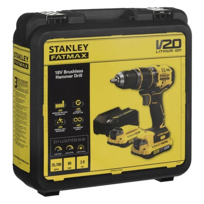Аккумуляторная дрель-шуруповерт STANLEY SFMCD721D2K (BL) ударная