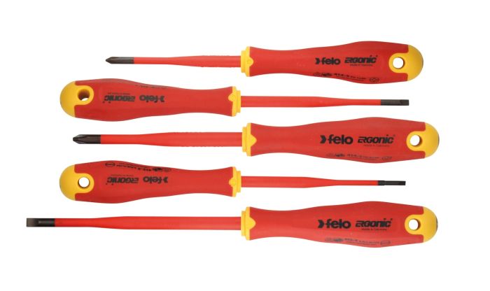 Felo Набор диэлектрических отверток Ergonic E-SLIM SL/PZ, 5шт 41385398