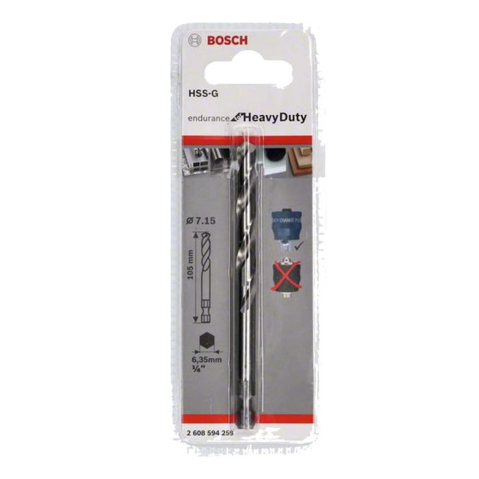 Сверло центрирующее Bosch HSS-G 7.15x105мм (259)