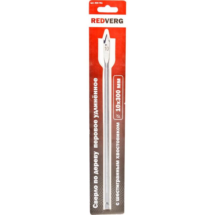 Сверло по дереву REDVERG HCS 10x300мм перовое (600761)