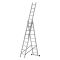 Лестница алюминиевая STAIRS трехсекционная 3x9 ступеней (AL309)