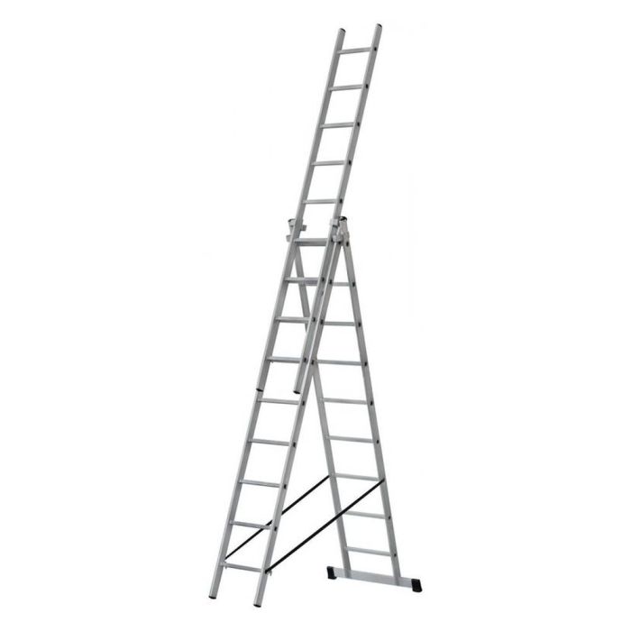Лестница алюминиевая STAIRS трехсекционная 3x9 ступеней (AL309)