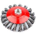 Кордщетка для УШМ REDVERG радиальная витая с наклоном 115мм М14 (830321) Кордщетка для УШМ REDVERG радиальная витая с наклоном 115мм М14 (830321)