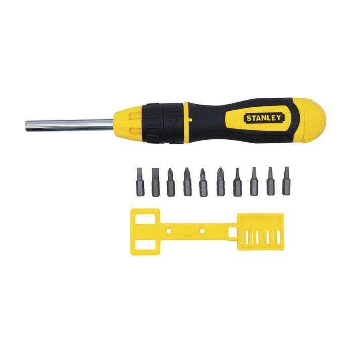 Набор отвертка с битами STANLEY Multibit 11 предметов 0-68-010