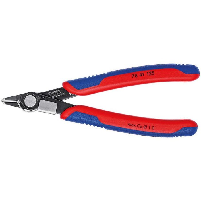 Electronic Super Knips Бокорезы прецизионные, чернёные, зажим для проволоки, 125 мм, 2-комп ручки (KN-7841125)