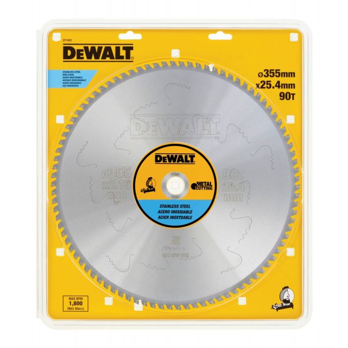 Диск пильный по металлу DeWalt METAL CUTTING DT1922 355х25.4мм 90T