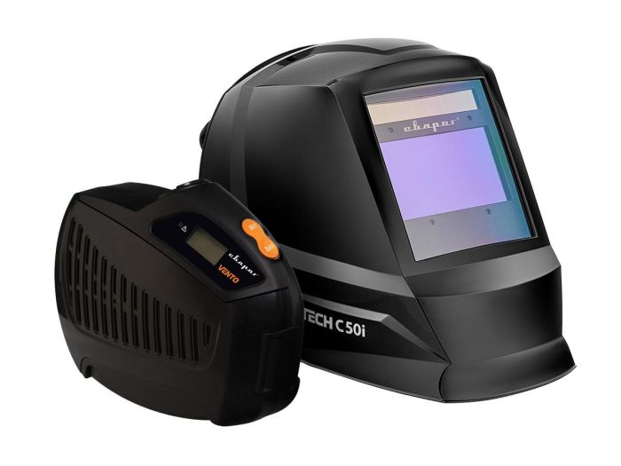 Маска для сварки Сварог TECH C50I + Устройство подачи воздуха VENTO (СИЗОД)