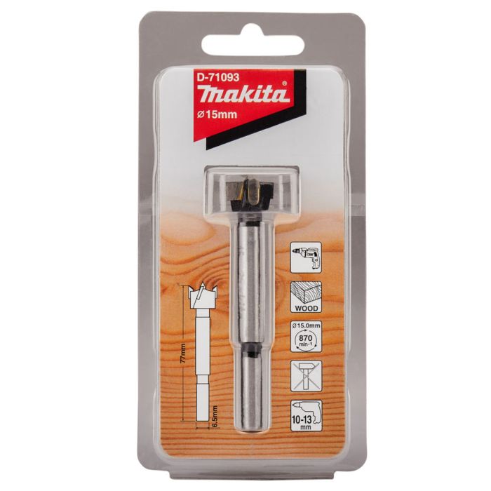 Сверло Форстнера по дереву Makita STANDARD 15x77мм (D-71093)