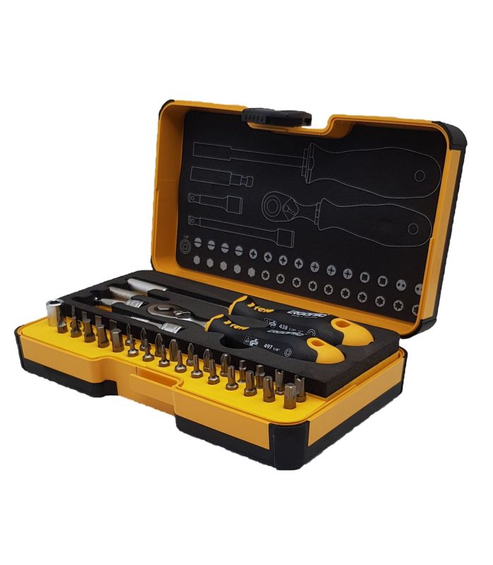 Felo Набор бит SL/Hex/PH/PZ/Torx/SQ/Spanner с трещоткой и отверткой под биты в кейсе, 36 шт 05783606