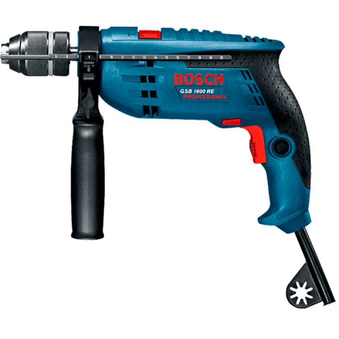 Сетевая дрель Bosch GSB 1600 RE ударная (1R0)