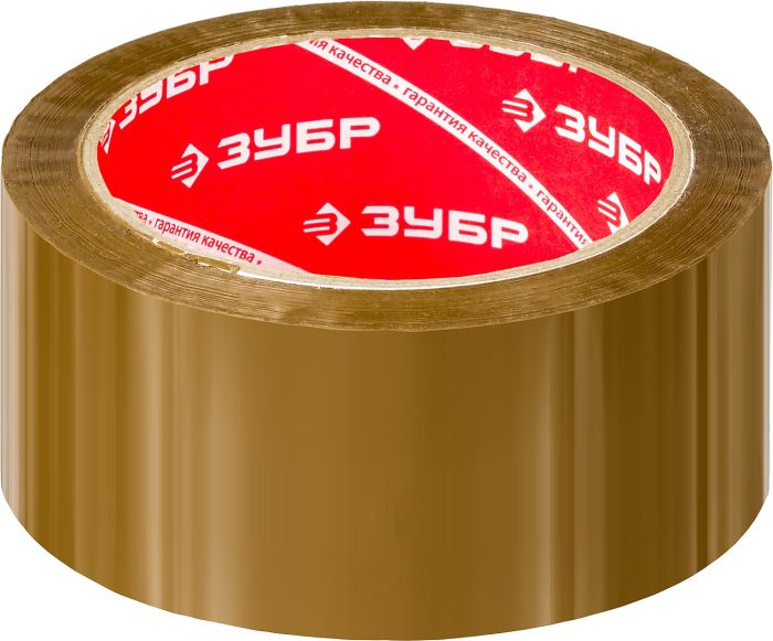 ЗУБР 48 мм, 60 м, 50 мкм, коричневая, упаковочная клейкая лента (12033-50)