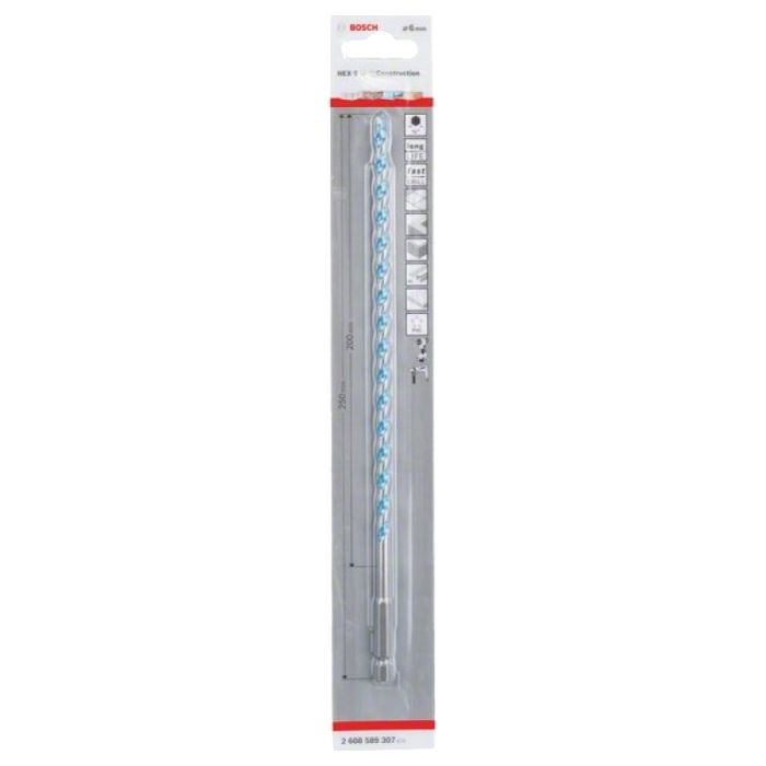 Сверло универсальное Bosch HEX-9 MultiConstruction 6х250мм (307)