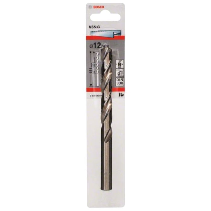 Сверло по металлу Bosch HSS-G Standard 12х151мм (940)