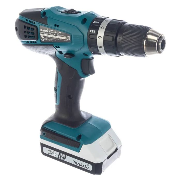 Аккумуляторная дрель-шуруповерт Makita HP457DWE ударная
