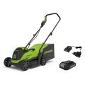 Аккумуляторная газонокосилка Greenworks GD24LM33K4 Аккумуляторная газонокосилка Greenworks GD24LM33K4