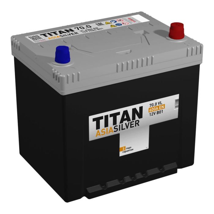 Аккумулятор TITAN ASIASILVER 6СТ-70.0 VL B01