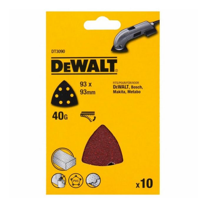 Лист шлифовальный для МФИ DeWalt DT3090 дельта перфорированный 93мм 40G 10шт