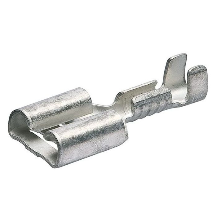 Гильзы флажковые, неизолированные, 4.8 x 0.8 мм, 1.5-2.5 мм2, 100 шт