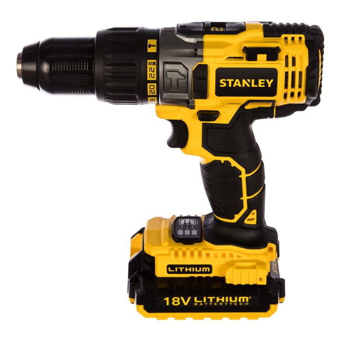 Аккумуляторная дрель-шуруповерт STANLEY STDC18LHBK ударная