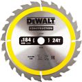 Диск пильный по дереву DeWalt CONSTRUCTION DT1939 184х16мм 24T Диск пильный по дереву DeWalt CONSTRUCTION DT1939 184х16мм 24T