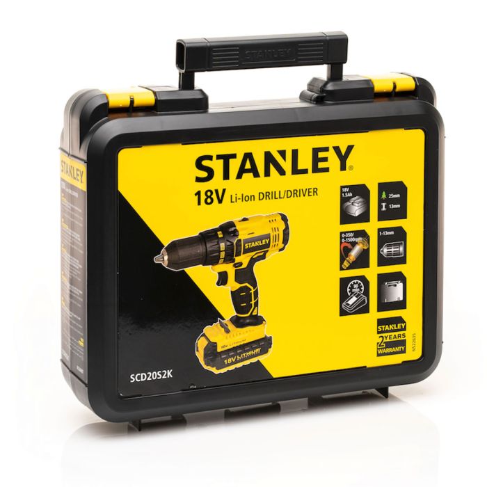 Набор аккумуляторных инструментов STANLEY SCD20S2KJIG (Шуруповерт SCD20S2K + Лобзик STSC1860)