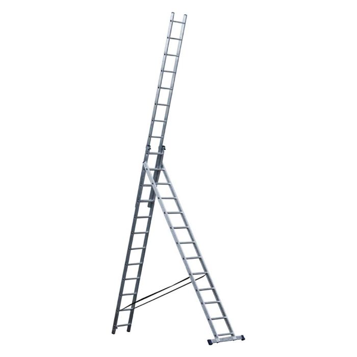 Лестница алюминиевая STAIRS трехсекционная 3x12 ступеней (AL312)