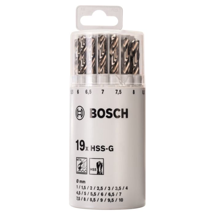 Набор сверл по металлу Bosch HSS-G 1-10мм 19шт (361)