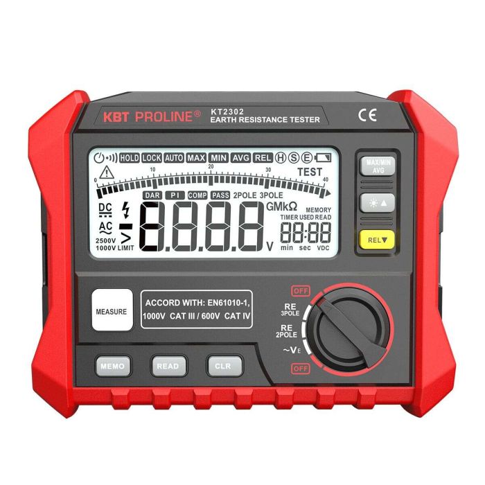 Измеритель сопротивления заземления цифровой KT 2302 серия PROLINE