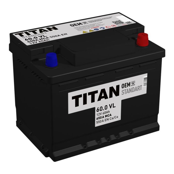 Аккумулятор TITAN STANDART 6CT-60.0 VL